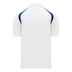 Athletic (AK) Knit Shirts Athletic Knit (AK) A1820Y-207 Youth White/Royal Blue Short Sleeve Polo Shirt