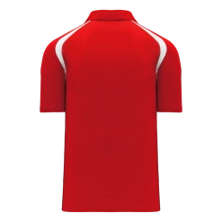Athletic (AK) Knit Athletic Knit (AK) A1820Y-208 Youth Red/White Short Sleeve Polo Shirt Shirts