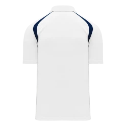 Athletic (AK) Knit Athletic Knit (AK) A1820Y-217 Youth White/Navy Short Sleeve Polo Shirt