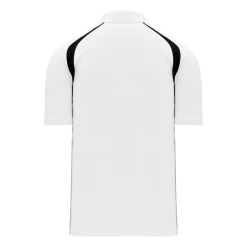 Athletic (AK) Knit Athletic Knit (AK) A1820A-222 Adult White/Black Short Sleeve Polo Shirt Shirts
