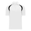 Athletic (AK) Knit Athletic Knit (AK) A1820Y-222 Youth White/Black Short Sleeve Polo Shirt Shirts