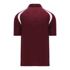 Athletic (AK) Knit Athletic Knit (AK) A1820A-233 Adult Maroon/White Short Sleeve Polo Shirt