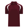 Athletic (AK) Knit Shirts Athletic Knit (AK) A1820Y-233 Youth Maroon/White Short Sleeve Polo Shirt