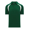 Athletic (AK) Knit Athletic Knit (AK) A1820A-260 Adult Dark Green/White Short Sleeve Polo Shirt