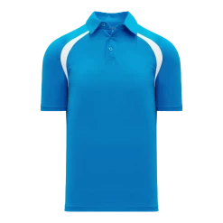 Athletic (AK) Knit Athletic Knit (AK) A1820Y-289 Youth Pro Blue/White Short Sleeve Polo Shirt Shirts