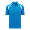 Athletic (AK) Knit Shirts Athletic Knit (AK) A1820A-289 Adult Pro Blue/White Short Sleeve Polo Shirt