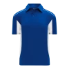 Athletic (AK) Knit Athletic Knit (AK) A1825Y-206 Youth Royal Blue/White Short Sleeve Polo Shirt