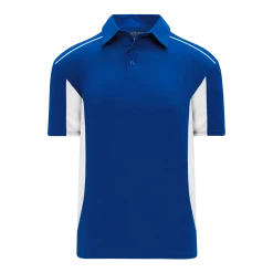 Athletic (AK) Knit Athletic Knit (AK) A1825Y-206 Youth Royal Blue/White Short Sleeve Polo Shirt