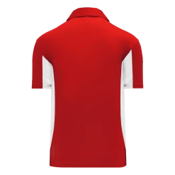 Athletic (AK) Knit Athletic Knit (AK) A1825Y-208 Youth Red/White Short Sleeve Polo Shirt