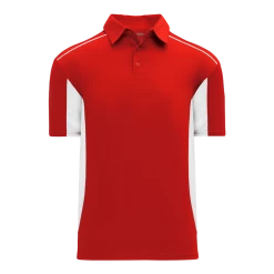 Athletic (AK) Knit Athletic Knit (AK) A1825Y-208 Youth Red/White Short Sleeve Polo Shirt