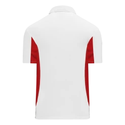 Athletic (AK) Knit Athletic Knit (AK) A1825Y-209 Youth White/Red Short Sleeve Polo Shirt