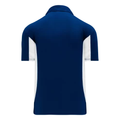 Athletic (AK) Knit Athletic Knit (AK) A1825A-216 Adult Navy/White Short Sleeve Polo Shirt Shirts