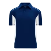 Athletic (AK) Knit Shirts Athletic Knit (AK) A1825Y-216 Youth Navy/White Short Sleeve Polo Shirt
