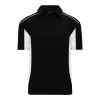 Athletic (AK) Knit Shirts Athletic Knit (AK) A1825A-221 Adult Black/White Short Sleeve Polo Shirt