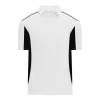 Athletic (AK) Knit Athletic Knit (AK) A1825A-222 Adult White/Black Short Sleeve Polo Shirt