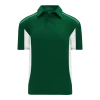 Athletic (AK) Knit Athletic Knit (AK) A1825A-260 Adult Dark Green/White Short Sleeve Polo Shirt Shirts