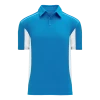 Athletic (AK) Knit Shirts Athletic Knit (AK) A1825A-289 Adult Pro Blue/White Short Sleeve Polo Shirt