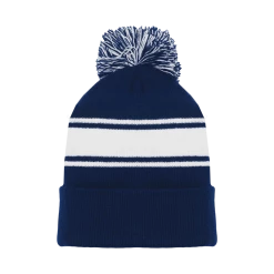 Athletic (AK) Knit Athletic Knit (AK) A1830A-216 Adult Navy/White Hockey Toque/Beanie