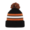 Athletic (AK) Knit Athletic Knit (AK) A1830A-223 Adult Black/Orange/White Hockey Toque/Beanie