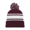 Athletic (AK) Knit Athletic Knit (AK) A1830A-233 Adult Maroon/White Hockey Toque/Beanie