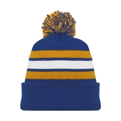 Athletic (AK) Knit Athletic Knit (AK) A1830Y-447 Youth Royal Blue/Gold/White Hockey Toque/Beanie
