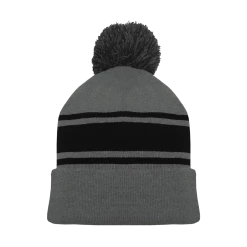 Athletic (AK) Knit Athletic Knit (AK) A1830Y-930 Youth Heather Charcoal Grey/Black Hockey Toque/Beanie