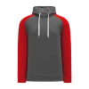 Athletic (AK) Knit Athletic Knit (AK) A1840A-933 Adult Heather Charcoal/Red Apparel Sweatshirt
