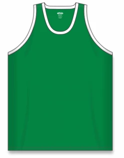 Athletic (AK) Knit Hockey Athletic Knit (AK) B1325M-210 Mens Kelly Green/White League Basketball Jersey