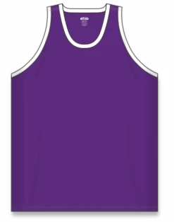 Athletic (AK) Knit Hockey Athletic Knit (AK) B1325Y-220 Youth Purple/White League Basketball Jersey