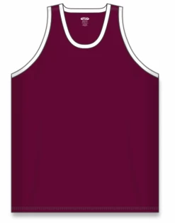 Athletic (AK) Knit Athletic Knit (AK) B1325M-233 Mens Maroon/White League Basketball Jersey Hockey
