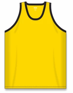 Athletic (AK) Knit Hockey Athletic Knit (AK) B1325M-254 Mens Maize/Black League Basketball Jersey