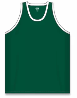 Athletic (AK) Knit Hockey Athletic Knit (AK) B1325M-260 Mens Dark Green/White League Basketball Jersey
