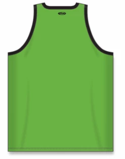 Athletic (AK) Knit Athletic Knit (AK) B1325M-269 Mens Lime Green/Black League Basketball Jersey Hockey