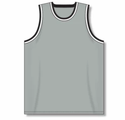 Athletic (AK) Knit Athletic Knit (AK) B1710Y-112 Youth Grey/Black/White Pro Basketball Jersey Hockey