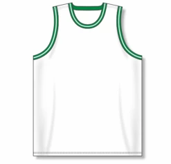 Athletic (AK) Knit Athletic Knit (AK) B1710Y-211 Youth White/Kelly Green Pro Basketball Jersey Hockey