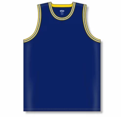 Athletic (AK) Knit Athletic Knit (AK) B1710Y-273 Youth Navy/Maize/White Pro Basketball Jersey Hockey