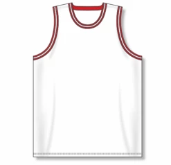 Athletic (AK) Knit Athletic Knit (AK) B1710Y-415 Youth White/Red/Black Pro Basketball Jersey