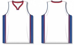 Athletic (AK) Knit Athletic Knit (AK) B1715Y-335 Youth White/Royal Blue/Red Pro Basketball Jersey