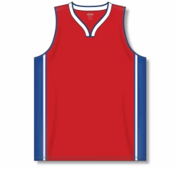 Athletic (AK) Knit Hockey Athletic Knit (AK) B1715A-344 Adult Red/Royal Blue/White Pro Basketball Jersey