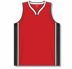 Athletic (AK) Knit Athletic Knit (AK) B1715Y-414 Youth Red/Black/White Pro Basketball Jersey