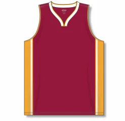 Athletic (AK) Knit Hockey Athletic Knit (AK) B1715Y-427 Youth AV Red/Gold/White Pro Basketball Jersey
