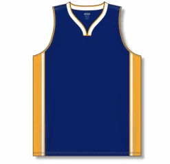 Athletic (AK) Knit Athletic Knit (AK) B1715Y-460 Youth Navy/Gold/White Pro Basketball Jersey