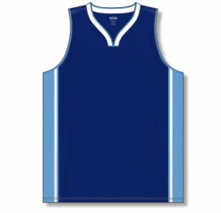 Athletic (AK) Knit Athletic Knit (AK) B1715A-761 Adult Navy/Sky Blue/White Pro Basketball Jersey