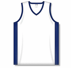 Athletic (AK) Knit Hockey Athletic Knit (AK) B2115L-217 Ladies White/Navy Pro Basketball Jersey
