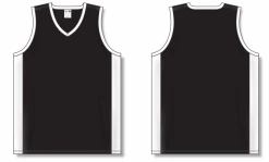 Athletic (AK) Knit Hockey Athletic Knit (AK) B2115M-221 Mens Black/White Pro Basketball Jersey