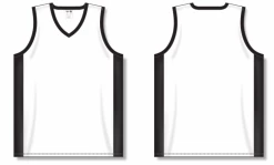 Athletic (AK) Knit Hockey Athletic Knit (AK) B2115Y-222 Youth White/Black Pro Basketball Jersey