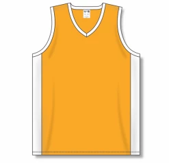 Athletic (AK) Knit Athletic Knit (AK) B2115L-236 Ladies Gold/White Pro Basketball Jersey Hockey