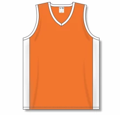 Athletic (AK) Knit Athletic Knit (AK) B2115Y-238 Youth Orange/White Pro Basketball Jersey Hockey