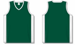 Athletic (AK) Knit Athletic Knit (AK) B2115M-260 Mens Dark Green/White Pro Basketball Jersey Hockey