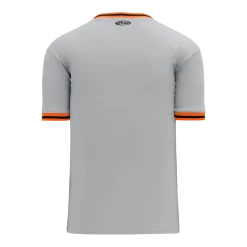 Athletic (AK) Knit Athletic Knit (AK) BA1333Y-111 Youth Grey/Orange/Black Pullover Baseball Jersey Hockey